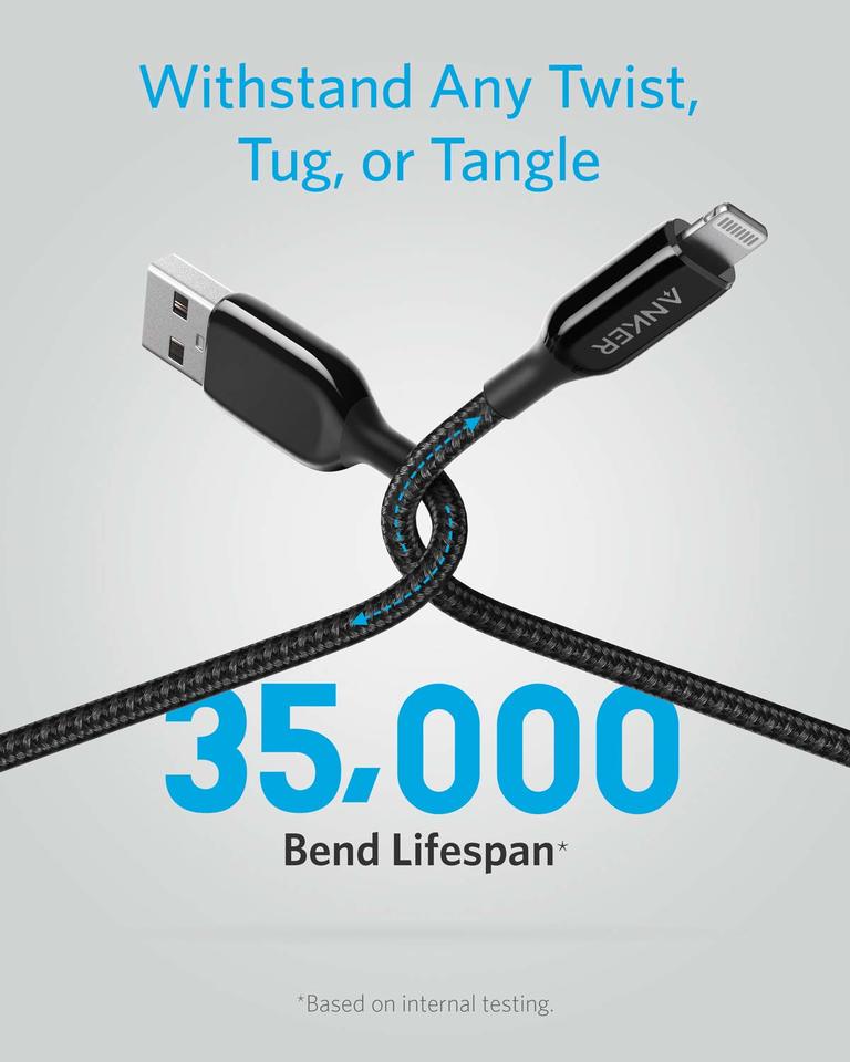 Anker Powerline+ III Lightning to USB A Cable 3ft Black