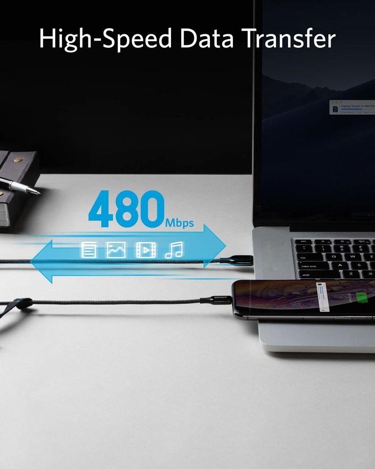 Anker Powerline+ III Lightning to USB A Cable 3ft Black