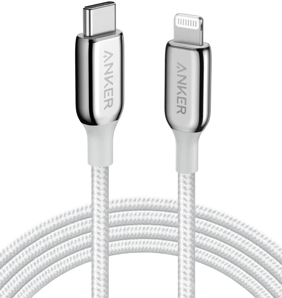 Anker PowerLine +II USB-C Cable with Lightning Connector 3ft Silver