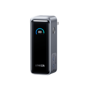 Anker power bank with digital display on a white background