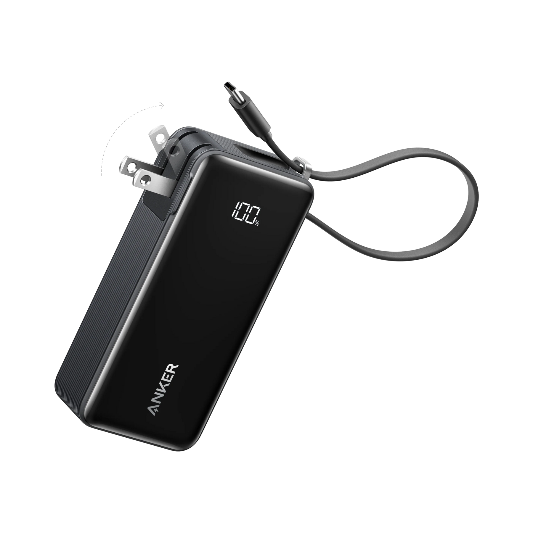 Anker Fusion 3-in-1 Power Bank (10,000mAh, 30W, Built-In USB-C Cable)