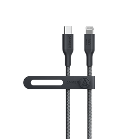 Anker cable with two connectors on a white background