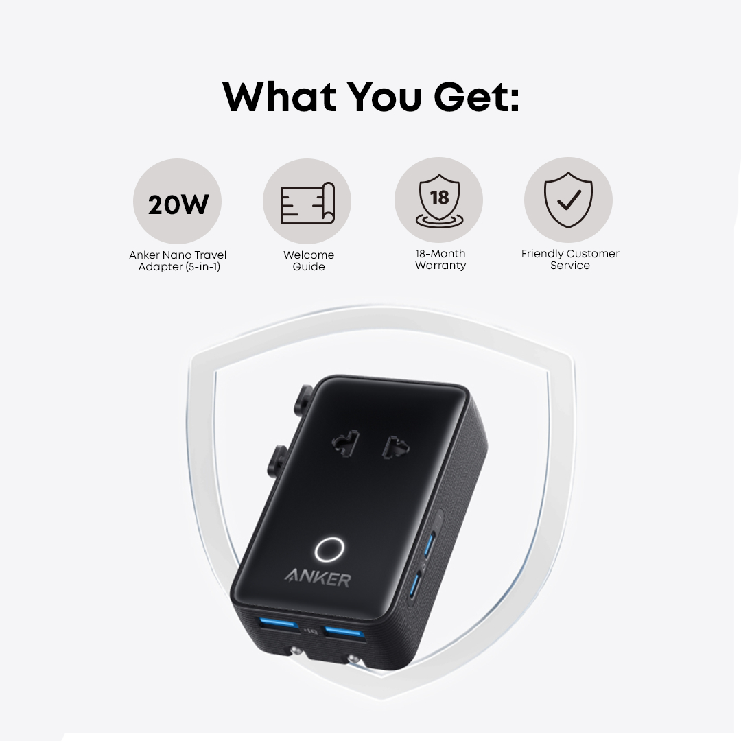 Anker Nano Travel Adapter 5-Port