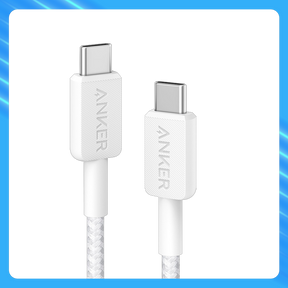 Anker 322 USB-C to USB-C Nylon Braided Cable (3ft) White