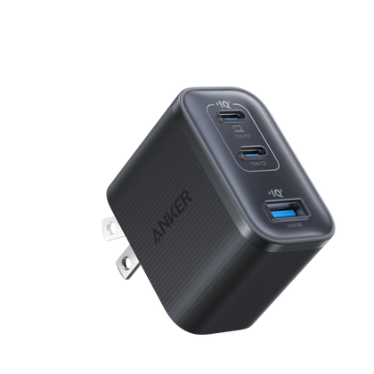 Anker Nano Charger (3 Ports, 70W Wall Charger) Black.