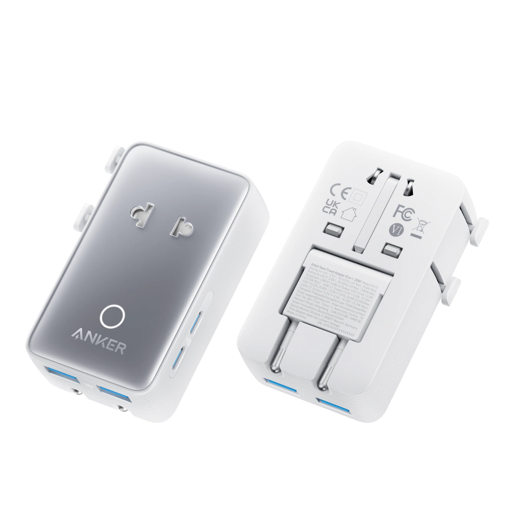 Anker Nano Travel Adapter 5-Port White