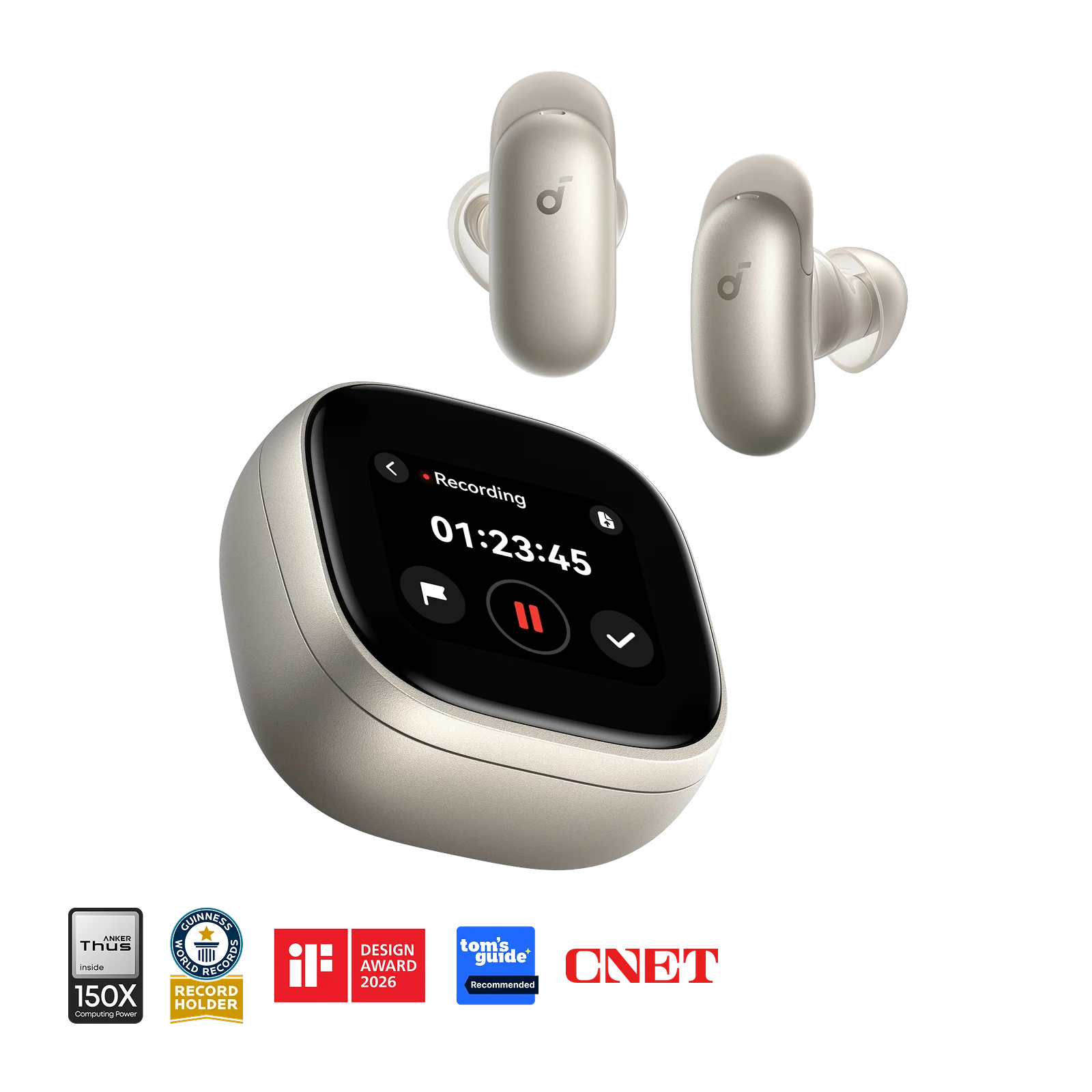 ANKER soundcore Liberty 5 Pro Max | AI Recording Earbuds for Creators