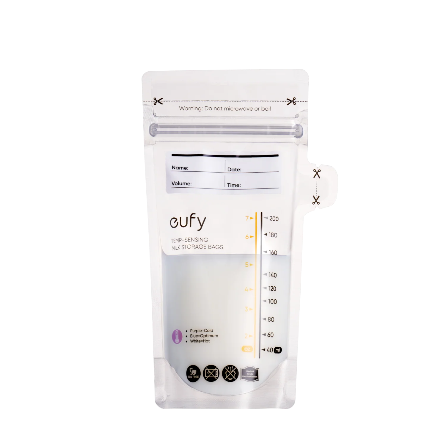 Eufy Temp-Sensing Breast Milk Storage Bags (10 Bags)