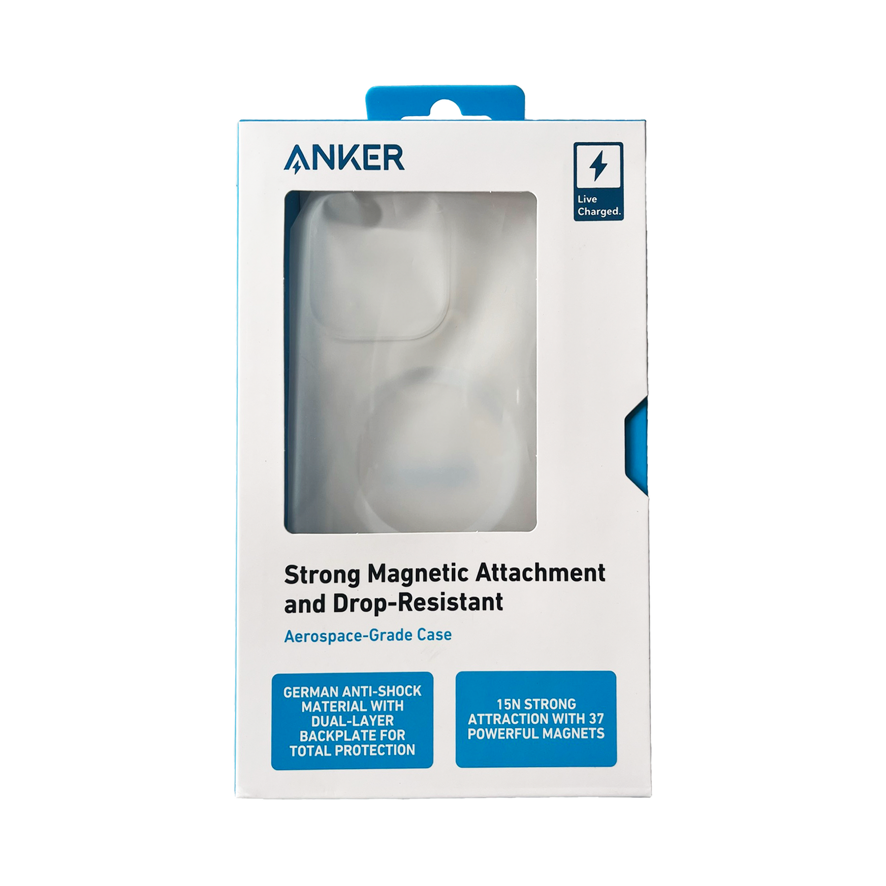 Anker Iphone 15 Plus Clear Magnetic Phone Case W/ Screen Protector