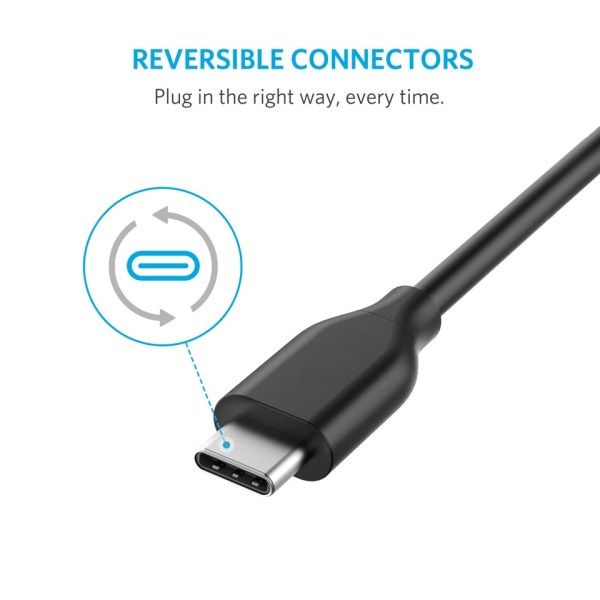 Anker PowerLine USB-C to USB 3.0 Cable 3ft Black